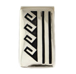 Anderson Koinva (b. 1956) - Hopi - Sterling Silver Overlay Money Clip with Wave Design, 2" x 1"