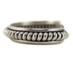 Franklin and Verna Tahe - Navajo - Sterling Silver Bracelet with Twist Design c. 1970s, size 6.75