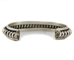 Franklin and Verna Tahe - Navajo - Sterling Silver Bracelet with Twist Design c. 1970s, size 6.75