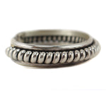 Franklin and Verna Tahe - Navajo - Sterling Silver Bracelet with Twist Design c. 1970s, size 6.75