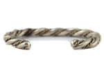 Navajo - Silver Bracelet with Rope Design c. 1940-50s, size 6