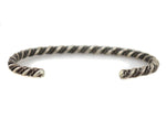 Navajo - Silver Bracelet with Rope Design c. 1940-50s, size 6.25