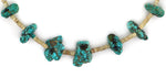 Navajo - Turquoise Nugget, Heishi, and Silver Necklace c. 1970s, 24" length