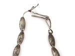 Pueblo - Stone Bird Fetish and Silver Beaded Necklace c. 1940s, 25" length