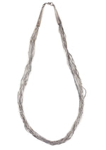 Navajo - 10-Strand Liquid Silver Necklace c. 1970s, 24.5" length
