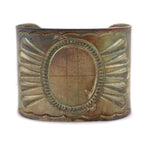 Attributed to Roger Skeet, Sr. (1900-1959) - Navajo - Silver Bracelet with Stamped Design c. 1930s, size 7