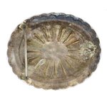 Attributed to Roger Skeet, Sr. (1900-1959) - Navajo - Silver Belt Buckle with Stamped Design c. 1930s, 3.5" x 4"