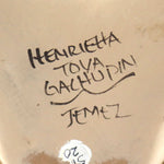 Henrietta Toya Gachupin - Jemez Polychrome Storyteller Pottery Figure c. 1970-80s, 8.5" x 6.5" x 6"