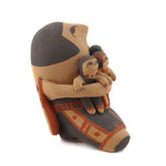 Jemez Polychrome Storyteller Pottery Figure c. 1980-90s, 4.25" x 4" x 3.75"