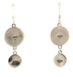 Marco Patania - Vaseline Glass and Sterling Silver French Hook Earrings, 2.125" x 0.625"