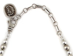 Marco Patania - Vaseline Glass and Sterling Silver Necklace with Stamped Design, 18" length