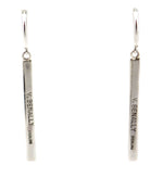 Veronica Benally - Navajo - Contemporary Turquoise Inlay and Sterling Silver French Hook Earrings, 2.25" x 0.125"