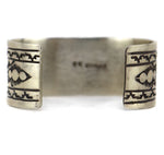 Randall Endito "Randy" (1960-2020) - Navajo - Sterling Silver Bracelet with Stamped Design c. 1980s, size 7.25