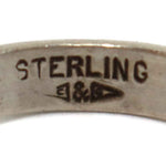 Southwest-Style - Fire Opal and Sterling Silver Ring c. 1960s, size 7.75