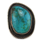 Navajo - Turquoise and Silver Ring c. 1960s, size 5.5