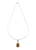 Sam Patania - "Grand Cathedral Pendant" Citrine and Sterling Silver Necklace, 1.5" x 0.625" pendant