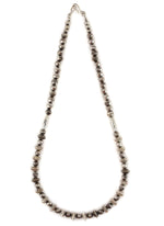 Navajo - Silver Beaded Necklace c. 1950-60s, 25" length