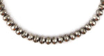 Navajo - Silver Beaded Necklace c. 1950-60s, 32" length