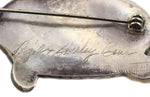 Virgil and Shirley (b. 1936) Benn - Zuni/Hopi - Multi-Stone Channel Inlay and Silver Turtle Pin c. 1950s, 1.25" x 2.5"