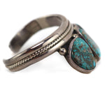 Sophia Becenti - Navajo - Turquoise and Silver Row Bracelet c. 1980s, size 6.5
