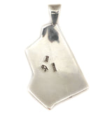 Ronnie Henry - Navajo - Contemporary Multi-Stone Inlay, 14K Gold, and Sterling Silver Overlay Pendant, 2" x 1.25"