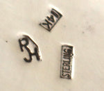 Ronnie Henry - Navajo - Contemporary Multi-Stone Inlay, 14K Gold, and Sterling Silver Overlay Pendant, 2" x 1.25"