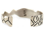 Ronnie Henry - Navajo - Contemporary Multi-Stone Inlay, 14K Gold, and Sterling Silver Overlay Bracelet with Asymmetrical Design, size 6.5