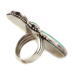 Bernyse Chavez - Navajo - Turquoise and Sterling Silver Ring c. 1990s, size 7.5