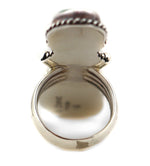 Bernyse Chavez - Navajo - Turquoise and Sterling Silver Ring c. 1990s, size 7.5