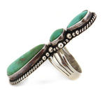 Bernyse Chavez - Navajo - Turquoise and Sterling Silver Ring c. 1990s, size 7.5