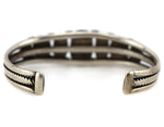 Navajo - Turquoise and Silver Row Bracelet  c. 1930s, size 7