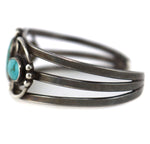 Navajo - Blue Gem Turquoise and Silver Bracelet c. 1940-50s, size 6.25