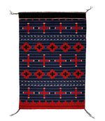 Navajo Revival Rug with Spiderwoman Crosses c. 1980s, 34.5" x 23.5"