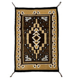Navajo Two Grey Hills Rug c. 1950-60s, 38" x 26"
