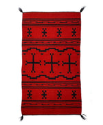 Navajo Revival Rug with Crosses c. 1980s, 43" x 25"