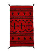 Navajo Revival Rug with Crosses c. 1980s, 43" x 25"