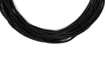 Santo Domingo (Kewa) - 15-Strand Jet Heishi-Style and Silver Necklace c. 1970s, 18" length
