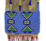 Belknap Northern Plains - Beaded Leather Tobacco Bag with Bird Quills c. 1865, 28.5" x 5.5"