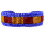 Marcus Amerman - Choctaw - Beaded Leather Bracelet, size 7