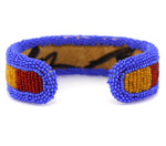 Marcus Amerman - Choctaw - Beaded Leather Bracelet, size 7