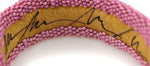 Marcus Amerman - Choctaw - Beaded Leather Bracelet, size 7