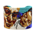 Marcus Amerman - Choctaw - Beaded Leather Bracelet with Sirius and Marcus (Father and Son), size 6.25