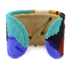 Marcus Amerman - Choctaw - Beaded Leather Bracelet with Sirius and Marcus (Father and Son), size 6.25