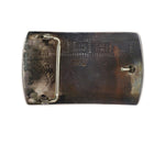 Lawrence Saufkie (1934-2011) - Hopi - Silver Overlay Belt Buckle with Bear Pictorials c. 1970s, 2" x 3.25" (J91963-1123-005)