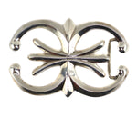 Attributed to the Cody Family - Navajo - Sterling Silver Sandcast Belt Buckle c. 1960s, 2.75" x 4.25"