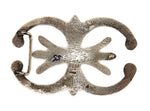 Attributed to the Cody Family - Navajo - Sterling Silver Sandcast Belt Buckle c. 1960s, 2.75" x 4.25"