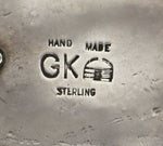 George Kee (d. 1980) & White Hogan Shop - Navajo - Ironwood Inlay and Sterling Silver Belt Buckle with Chaps Pictorial Design c. 1950s, 1.625" x 3"