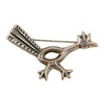 Navajo - Silver Roadrunner Pin c. 1940s, 1.25" x 1.875"
