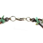 Navajo - 2-Strand Multi-Stone Pen Shell Heishi Necklace with Spiny Oyster, Turquoise, and Silver Bead Post Earrings Set c. 1970-80s