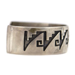 Hopi Silver Craft Guild - Sterling Silver Overlay Pictorial Bracelet c. 1970-80s, size 6.25